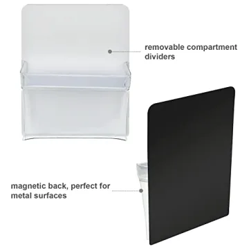 TecUnite Magnetic Pencil Holder, 2 Pack for Workspace Organization