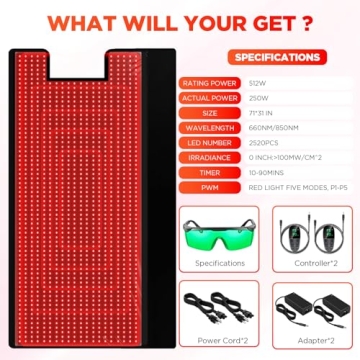 ADVARAYS Red Light Therapy Pad for Pain Relief and Skin Health