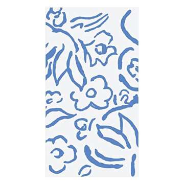 Caspari Matisse Guest Towels - Elegant Blue Napkin Packs