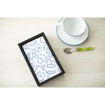 Caspari Matisse Guest Towels - Elegant Blue Napkin Packs