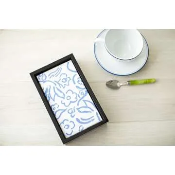 Caspari Matisse Guest Towels - Elegant Blue Napkin Packs