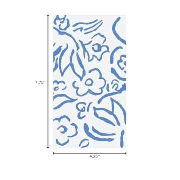 Caspari Matisse Guest Towels - Elegant Blue Napkin Packs