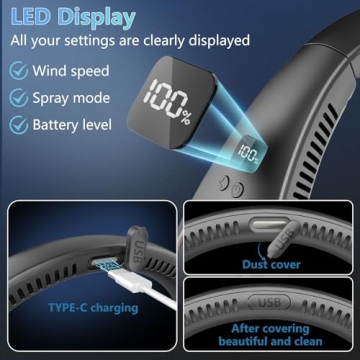 Neck Fan with Mist Spray for Cool Comfort Anywhere