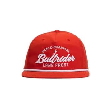 Lane Frost Men's Front Bullriders Retro Logo Cap - Red One Size