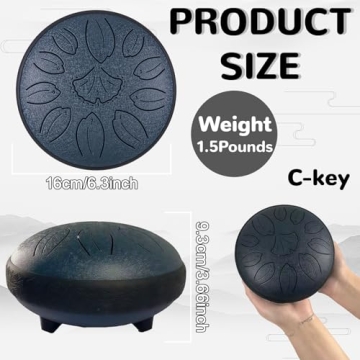 TUOKING 6 Inch Steel Tongue Drum for Relaxation Gifts