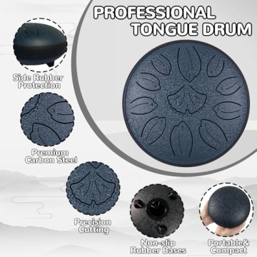 TUOKING 6 Inch Steel Tongue Drum for Relaxation Gifts