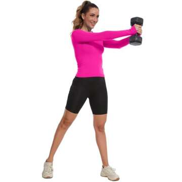 MathCat Seamless Long Sleeve Workout Shirt for Women