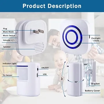 Seanme Motion Sensor Driveway Alarm System