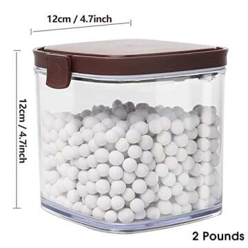 10mm Pre-Washed Ceramic Pie Crust Weights for Baking Quiche Tart Natural Stoneware with Sealed Jar (...