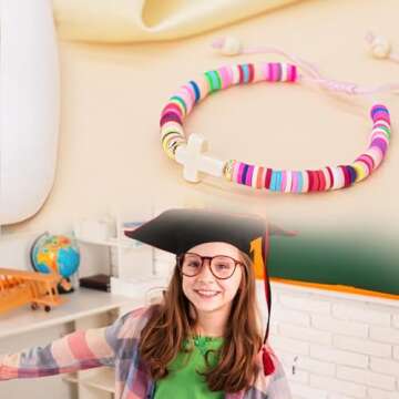 TOLOWOBK Cross Bracelet for Teen Girls - Inspirational Gift