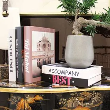 5 Pcs Black and White Decorative Books Set,Faux Books Set for Decoraion,Fake Books for Bookshelf Decoration,Libros Decorativos for Home Decor,Living Room Decor,Coffee Table Books Decor(Black red 7)