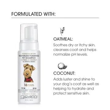 GIOVANNI Waterless Pet Shampoo - Eco-Friendly & Effective