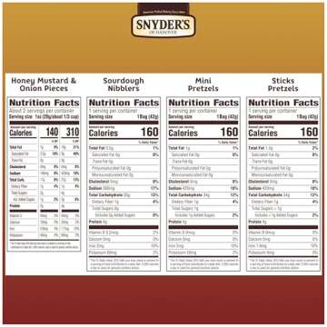 Snyder's of Hanover, Variety Pack Pretzels, Individual Packs, 4 Flavors, 36 Ct (Pack of 36)
