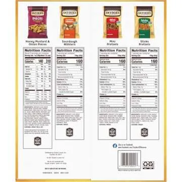 Snyder's of Hanover, Variety Pack Pretzels, Individual Packs, 4 Flavors, 36 Ct (Pack of 36)