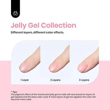 beetles Gel Polish 6 Pcs Jelly Shimmer Giltter Nails Lady with Dreams Collection Transparent Pink Beige Gel Nail Art Soak Off Nail Uv Lamp Needed Diy Nail Art Manicure
