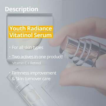 PRIMERA (PRMR) Youth Radiance Vitatinol Serum - Retinol, VitaminA, Vitamin C, Skin Care, Moisturizing, Shiny, Elastic, Lifting, Korean Cosmetics, EyeSerum, 0.5 oz (15 g)