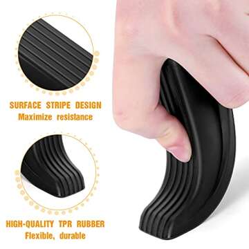 Crosize 1 Pack Door Stoppers for Bottom of Door, Premium Rubber Door Stops, Sturdy Door Wedge for Carpet, Tile, Concrete, Wood, Door Holder for Heavy Duty Door, Black