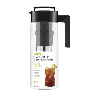 Takeya Premium Quality Iced Tea Maker with Patented Flash Chill Technology Made in the USA, BPA Free...