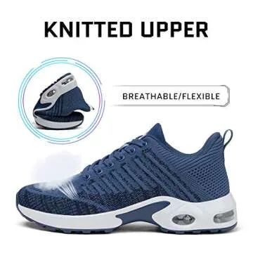 Mishansha Women's Slip On Walking Tennis Shoes Lightweight Arch Support Gym Sports Shoes Jogging Ath...