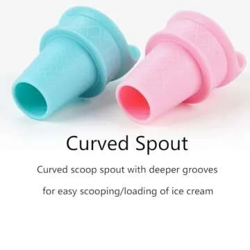 Generic Ice Cream Cone Scoop - 2Pcs Ice Cream Cone Holder, Reusable Mini Ice Cream Cones, Ice Cream Cup Spoon For Party Gifts, small