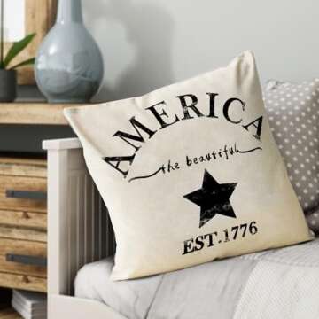 Patriotic Decorative Pillow Cover for Memorable Celebrations