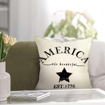 Patriotic Decorative Pillow Cover for Memorable Celebrations