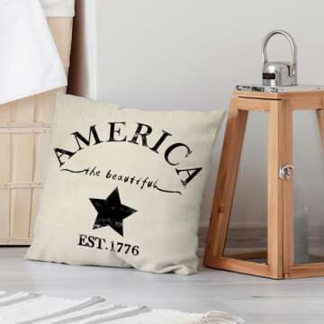 Patriotic Decorative Pillow Cover for Memorable Celebrations