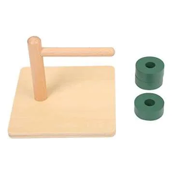 MEYOR Montessori Level Ring Montessori Teaching aid Educational Toys 1+Year Discs on Horizontal Dowel