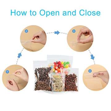 2" x 3" Resealable Plastic Bags, 200 Count Small plastic bags, 2 Mil Thick Self Locking Transparent Poly Bags, All Purpose Storage Baggies for Jewelry Supplies, pill, Beads, Screws, Small Items