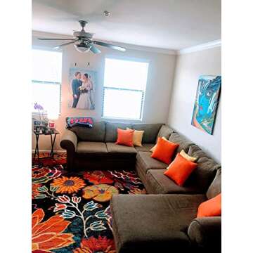 Thmyo 4-Pack 100% Cotton Comfortable Solid Decorative Throw Pillow Cases Fall Square Cushion Cover Pillowcases Sublimation Blank Halloween Thanksgiving DIY Throw Pillowcases(18x18inch/45x45cm,Orange)