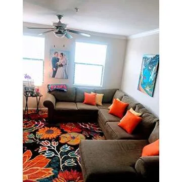 Thmyo 4-Pack 100% Cotton Comfortable Solid Decorative Throw Pillow Cases Fall Square Cushion Cover Pillowcases Sublimation Blank Halloween Thanksgiving DIY Throw Pillowcases(18x18inch/45x45cm,Orange)