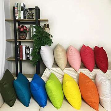 Thmyo 4-Pack 100% Cotton Comfortable Solid Decorative Throw Pillow Cases Fall Square Cushion Cover Pillowcases Sublimation Blank Halloween Thanksgiving DIY Throw Pillowcases(18x18inch/45x45cm,Orange)