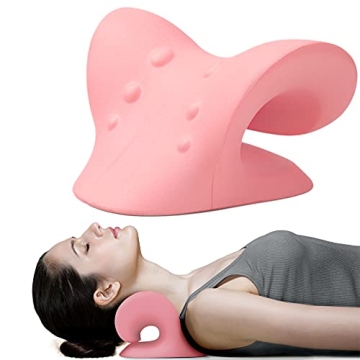 RESTCLOUD Neck and Shoulder Relaxer for TMJ and Cervical Pain Relief, Chiropractic Pillow, Cervical ...