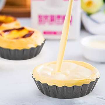Cyimi 12 Pcs Mini Tart Pans with Removable Bottoms