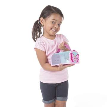 Melissa & Doug Sunny Patch Cutie Pie Butterfly Bug House Toy for 3+ years With Carrying Handle and Easy-Access Door