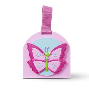 Melissa & Doug Sunny Patch Cutie Pie Butterfly Bug House Toy for 3+ years With Carrying Handle and Easy-Access Door