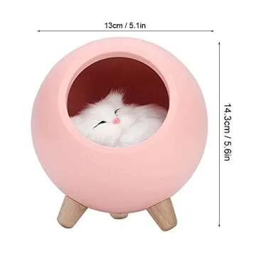 Yosoo Cat Pet House, Cute Cat Night Light Little Pet House USB Charging LED Night Lamp Bedroom Lighting Lamp()