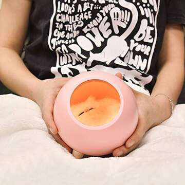 Yosoo Cat Pet House, Cute Cat Night Light Little Pet House USB Charging LED Night Lamp Bedroom Lighting Lamp()