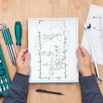 Graph Paper Pad for Blueprint Drawings and More