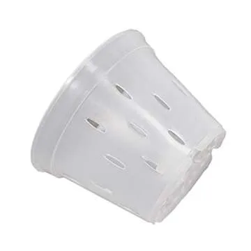 TRUEDAYS Clear Orchid Pots with Holes Plastic Flower Planter 5.5 inch 4 Pack