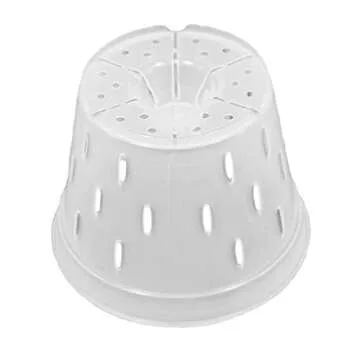 TRUEDAYS Clear Orchid Pots with Holes Plastic Flower Planter 5.5 inch 4 Pack