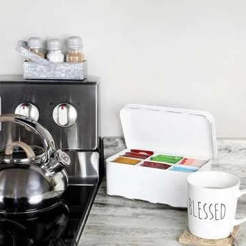Farmhouse Tea Bag Box for Stylish Tea Storage