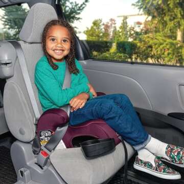 Diono Monterey 2XT Latch 2 in 1 High Back Booster Car Seat with Expandable Height & Width, Side Impact Protection, 8 Years 1 Booster, Plum