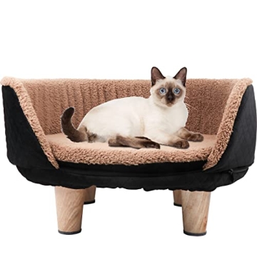 Modern Elevated Cat Bed for Indoor Pets - Easy to Clean