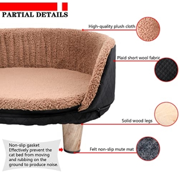 Modern Elevated Cat Bed for Indoor Pets - Easy to Clean