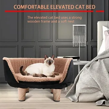 Modern Elevated Cat Bed for Indoor Pets - Easy to Clean