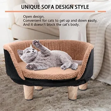 Modern Elevated Cat Bed for Indoor Pets - Easy to Clean