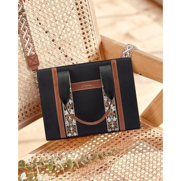 LOVEVOOK Canvas Purses with Boho Aztec Design