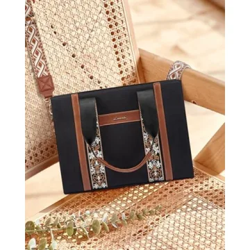 LOVEVOOK Canvas Purses with Boho Aztec Design