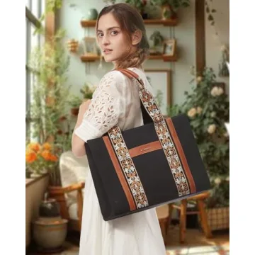 LOVEVOOK Canvas Purses with Boho Aztec Design